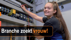 banner branche zoekt vrouw