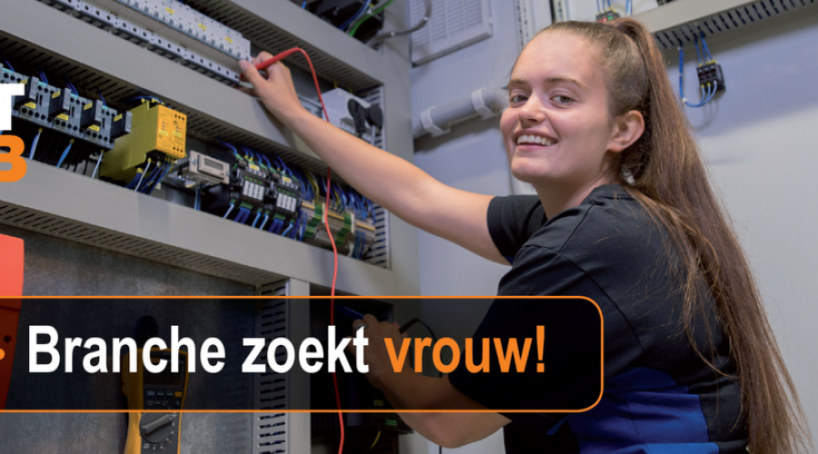 banner branche zoekt vrouw