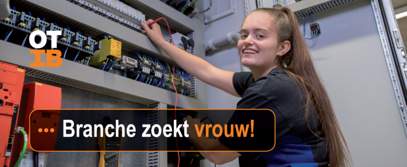 banner branche zoekt vrouw